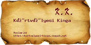 Körtvélyesi Kinga névjegykártya